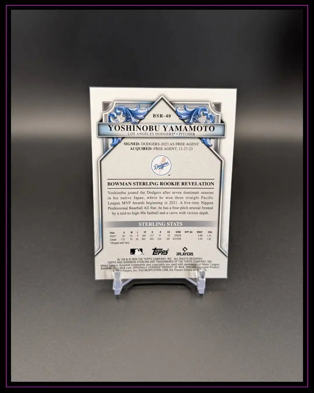2024 Bowman Sterling #BSR-40 Yoshinobu Yamamoto