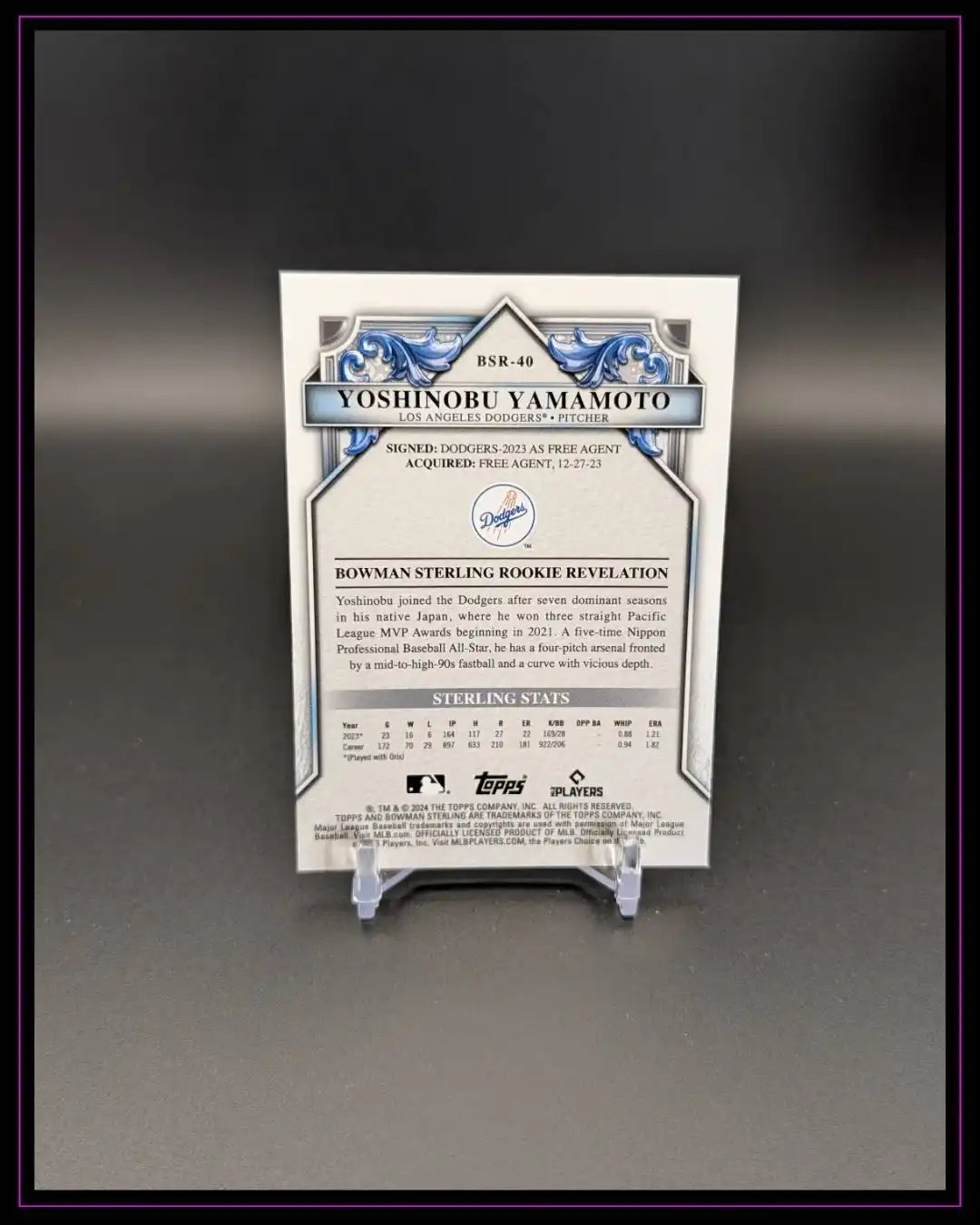 2024 Bowman Sterling #BSR-40 Yoshinobu Yamamoto
