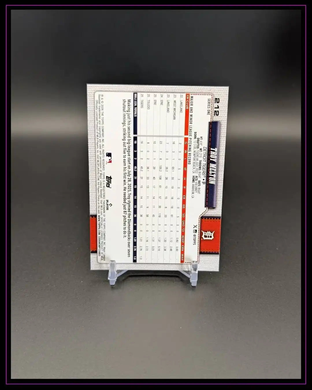 2026 Topps Series 1 #212 Troy Melton