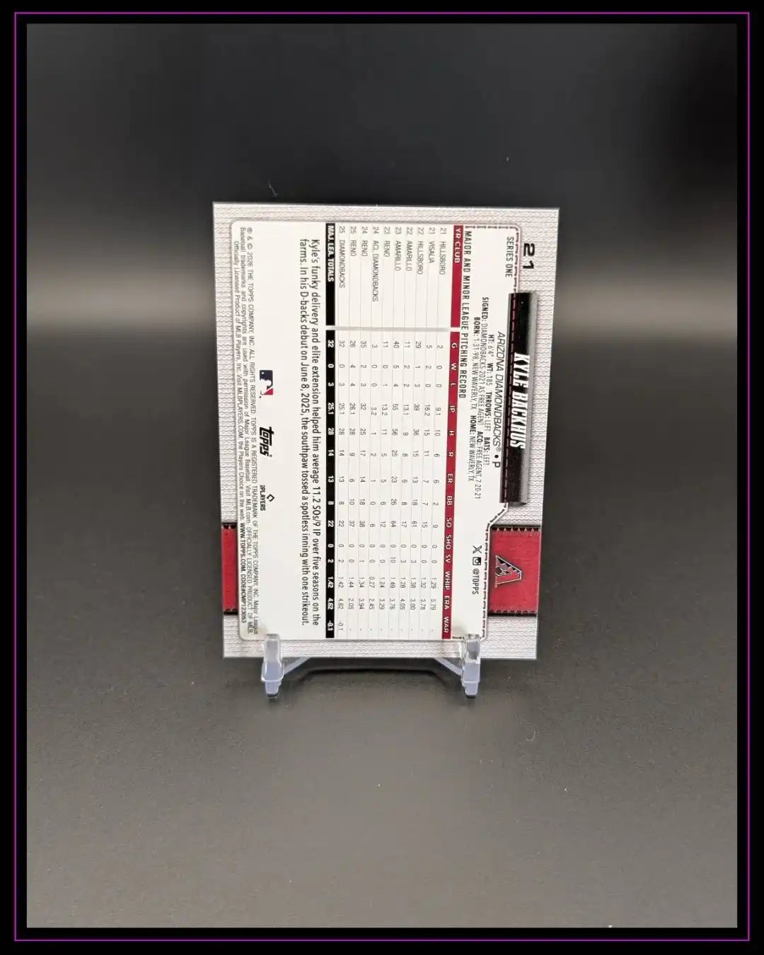 2026 Topps Series 1 #21 Kyle Backhus