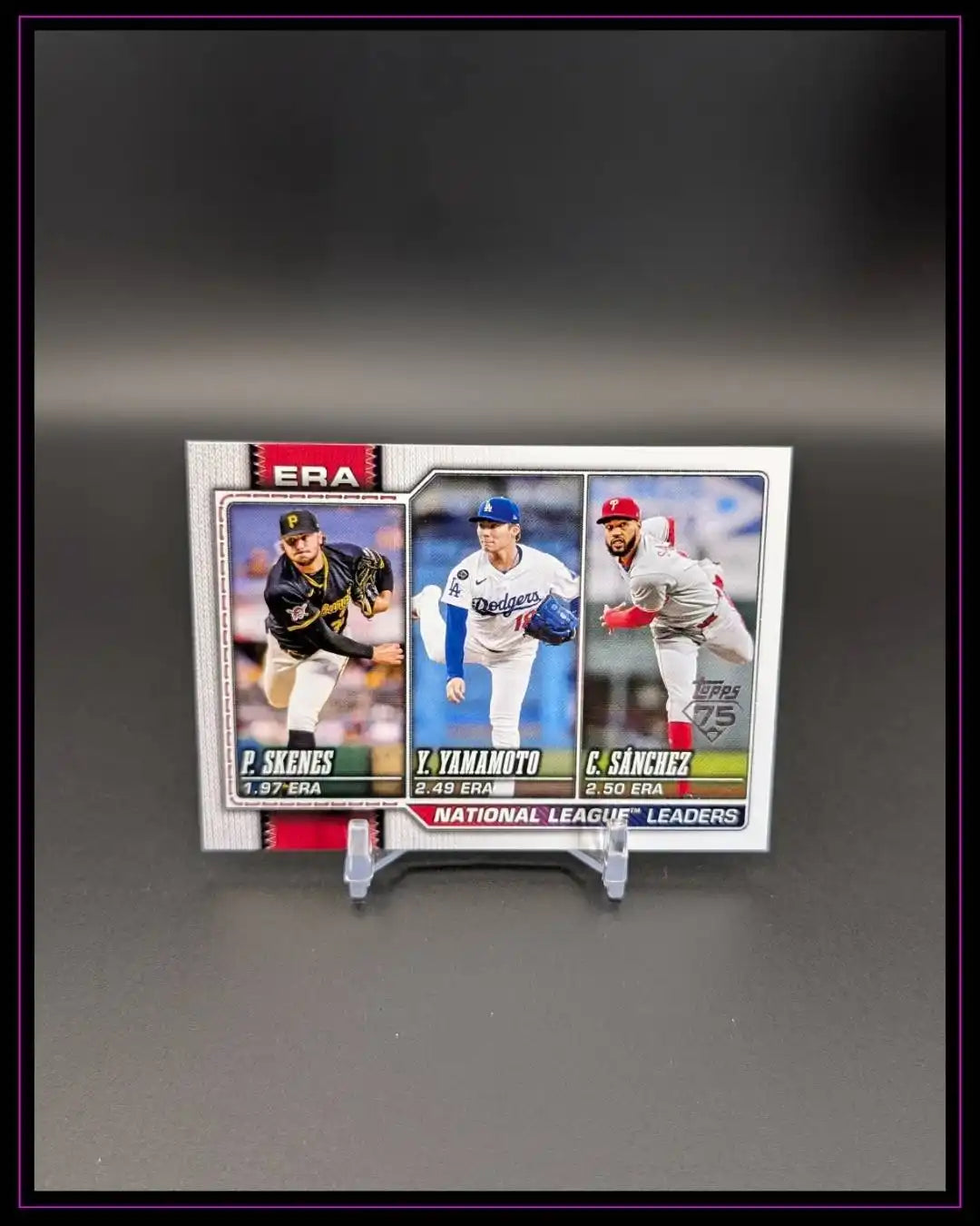 2026 Topps S1 #203 NL Leaders ERA Skenes Yamamoto Sánchez