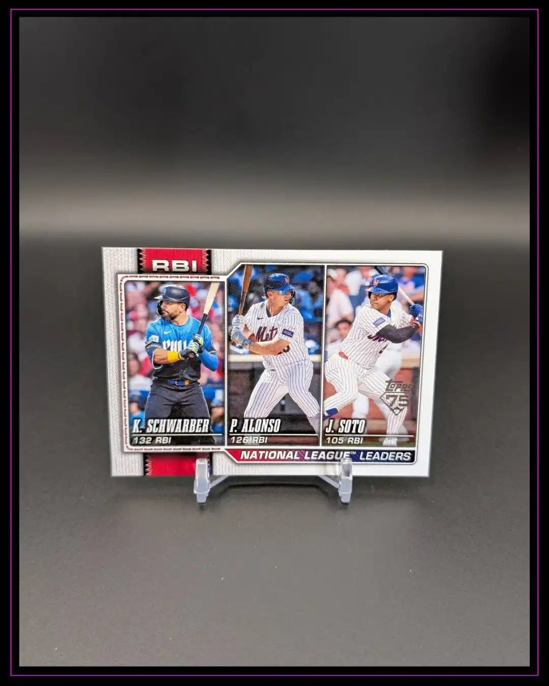 2026 Topps S1 #11 NL Leaders RBI Schwarber Alonso Soto