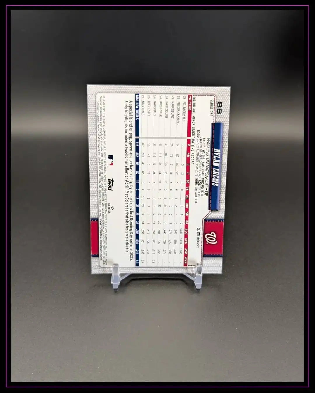 2026 Topps Series 1 #86 Dylan Crews