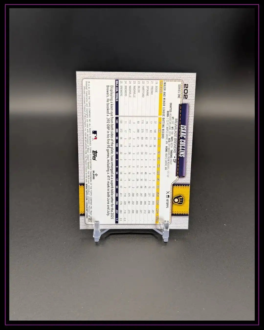 2026 Topps Series 1 #202 Isaac Collins