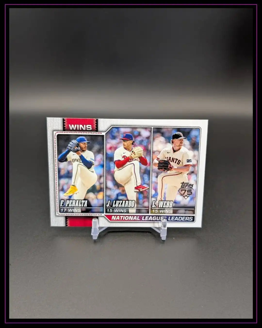 2026 Topps Series 1 #117 NL Leaders Wins Peralta Luzardo Webb