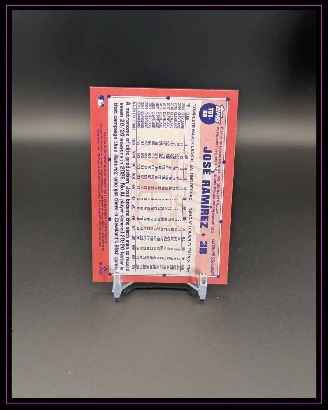 2026 Topps Series 1 #T91-69 José Ramírez 1991 35th Anniversary