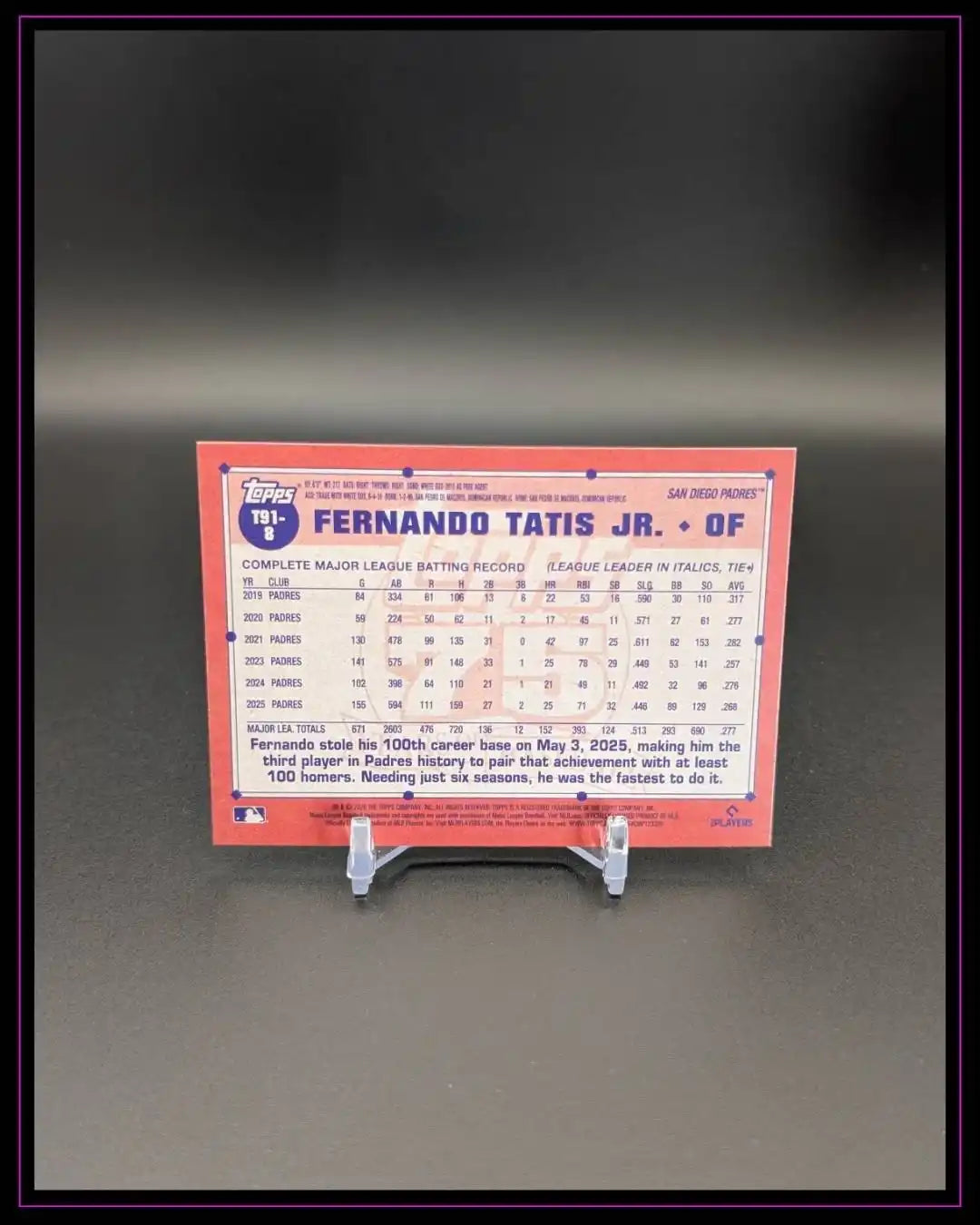 2026 Topps Series 1 #T91-8 Fernando Tatis Jr. 1991 35th Anniversary