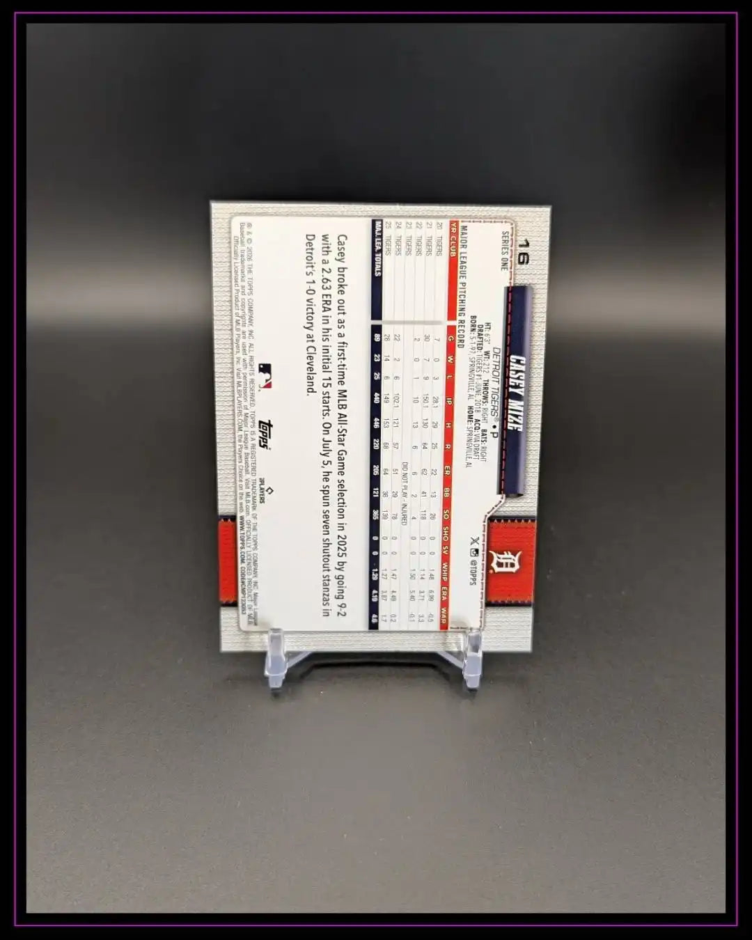 2026 Topps Series 1 #16 Casey Mize Sandglitter