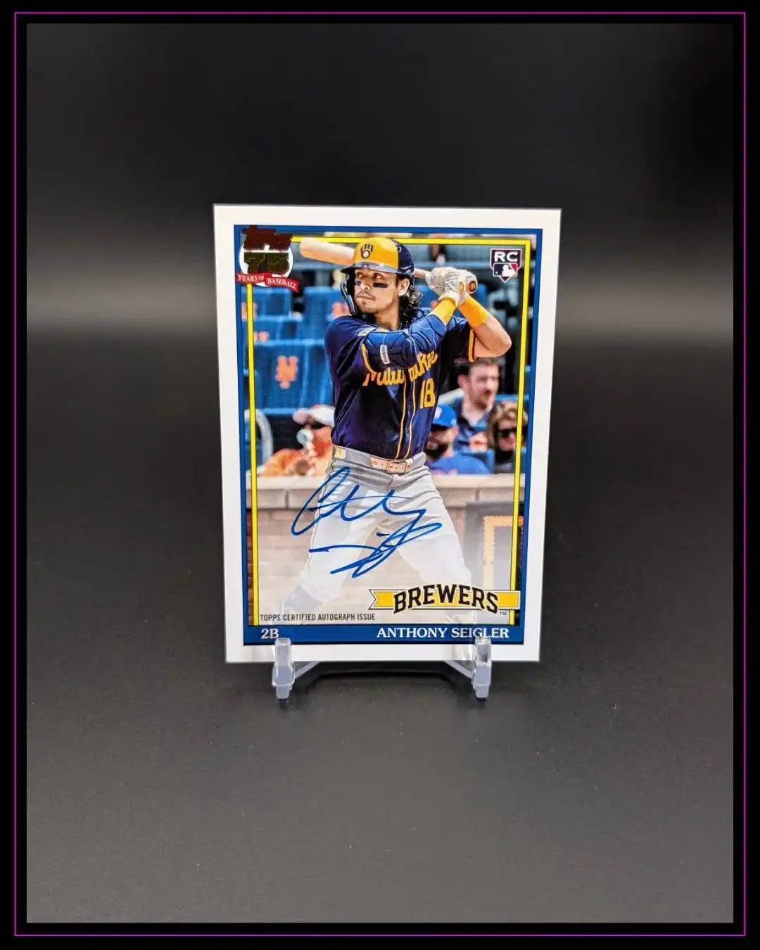 2026 Topps Series 1 #91A-ANT Anthony Seigler 1991 35th Anniversary Auto RC