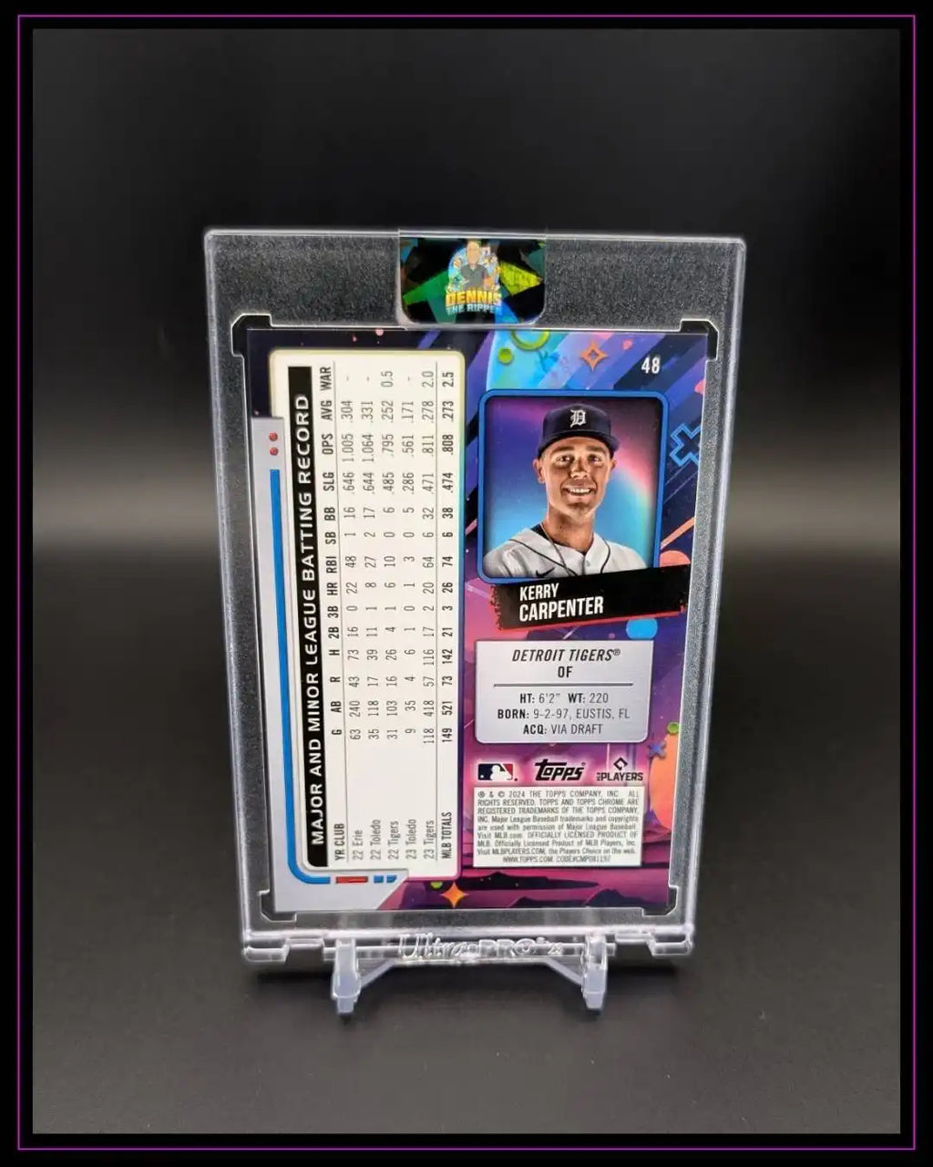 2024 Topps Chrome Cosmic #48 Kerry Carpenter Black Eclipse Refractors #/10