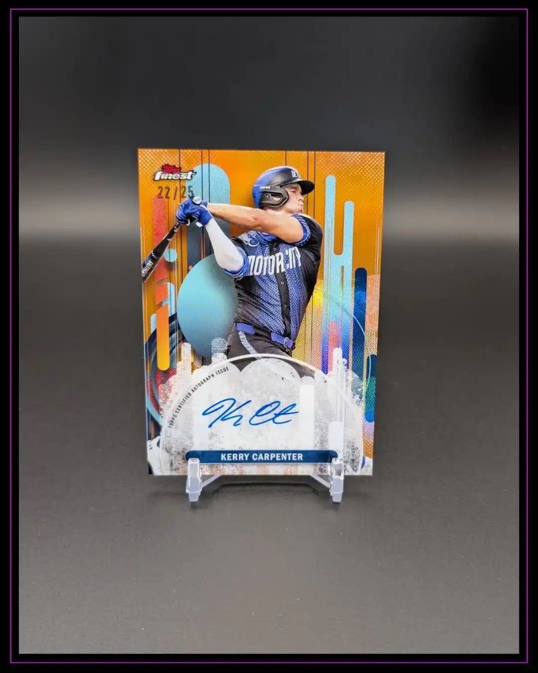 2025 Finest #FA-KC Kerry Carpenter Finest Autographs Orange #/25