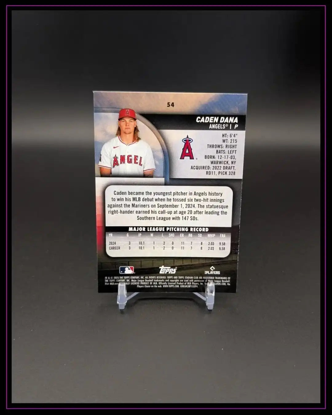 2025 Topps Stadium Club #54 Caden Dana RC