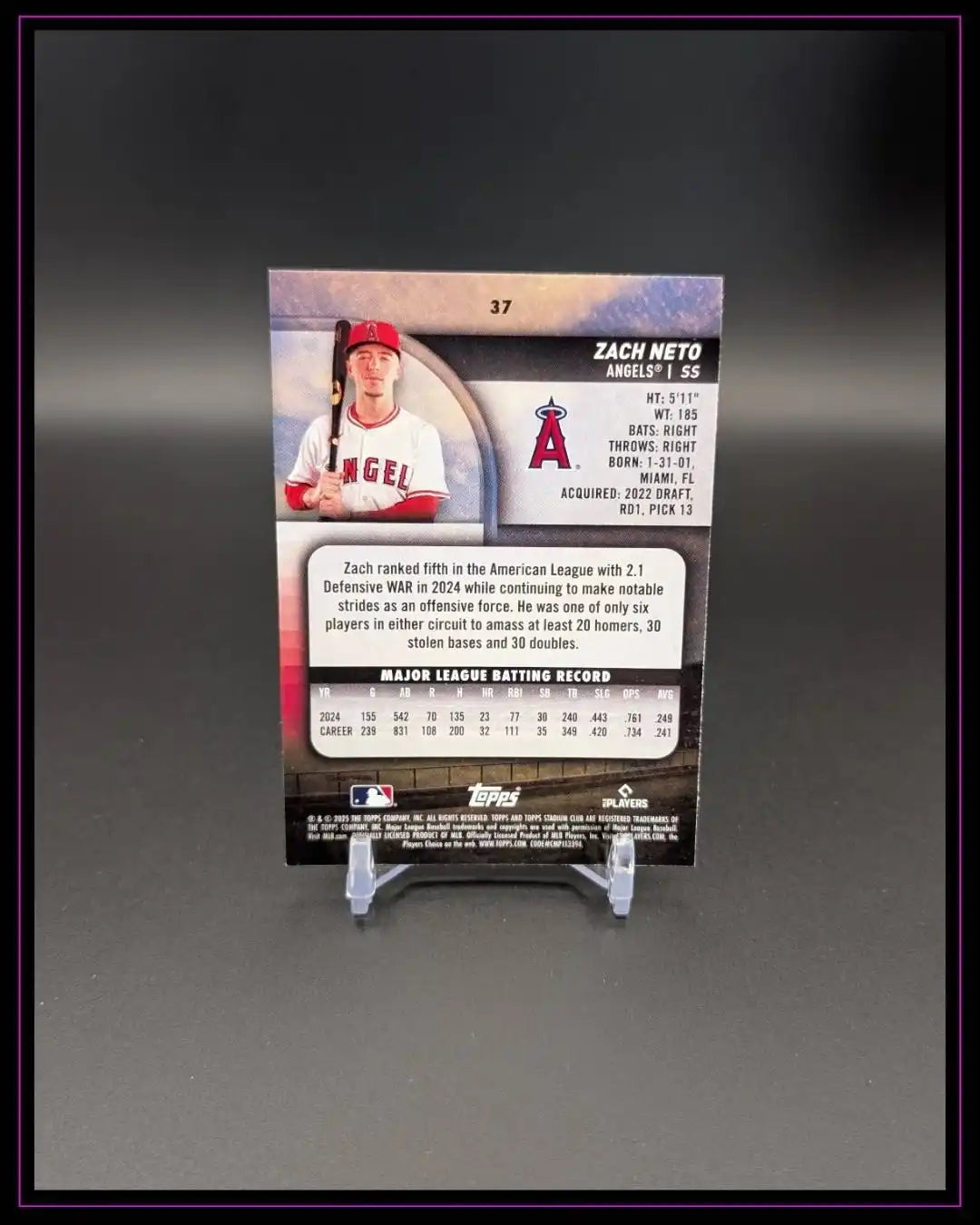 2025 Topps Stadium Club #37 Zach Neto