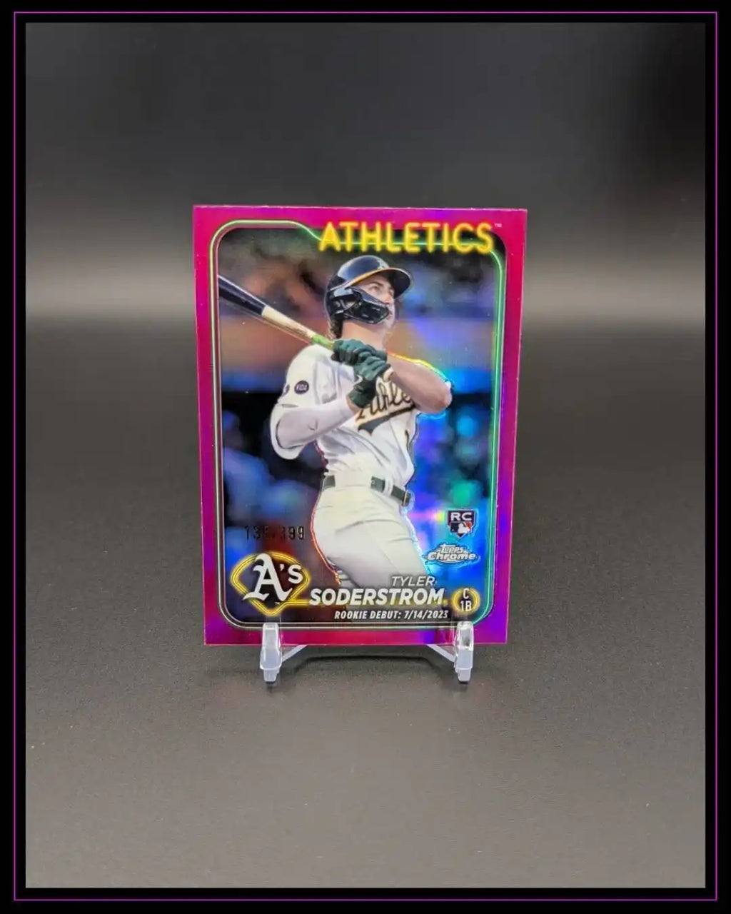 2024 Topps Chrome Update #USC22 Tyler Soderstrom Magenta Refractors /399 RC