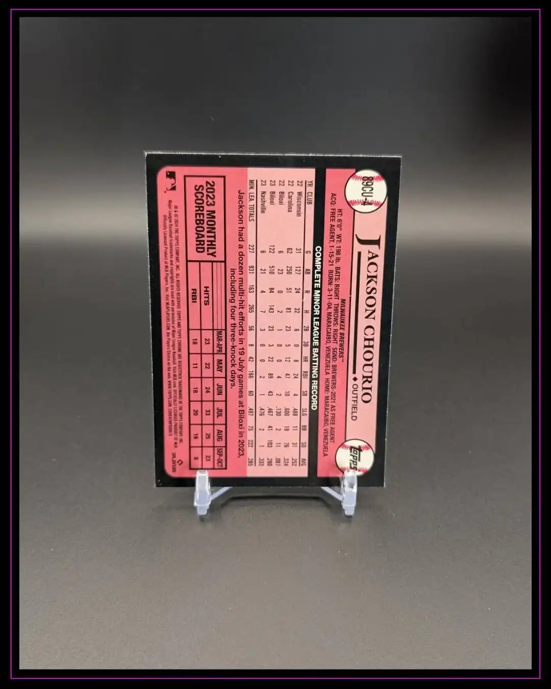 2024 Topps Chrome Update #89CU-4 Jackson Chourio 1989 35th Anniversary RC Refr.