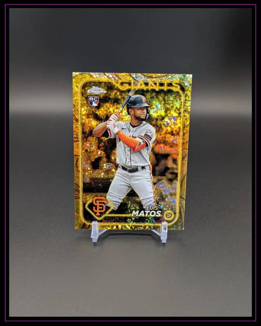 2024 Topps Gilded Collection #142 Luis Matos Gold Mini-Diamond Refractors /50 RC