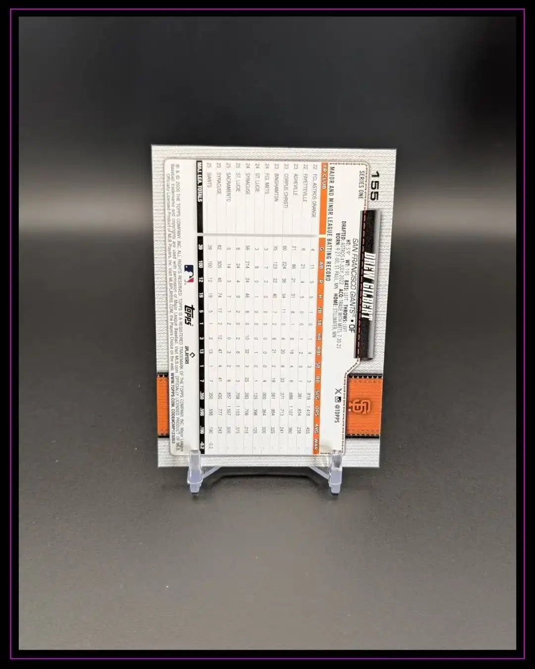 2026 Topps Series 1 #155 Drew Gilbert RC