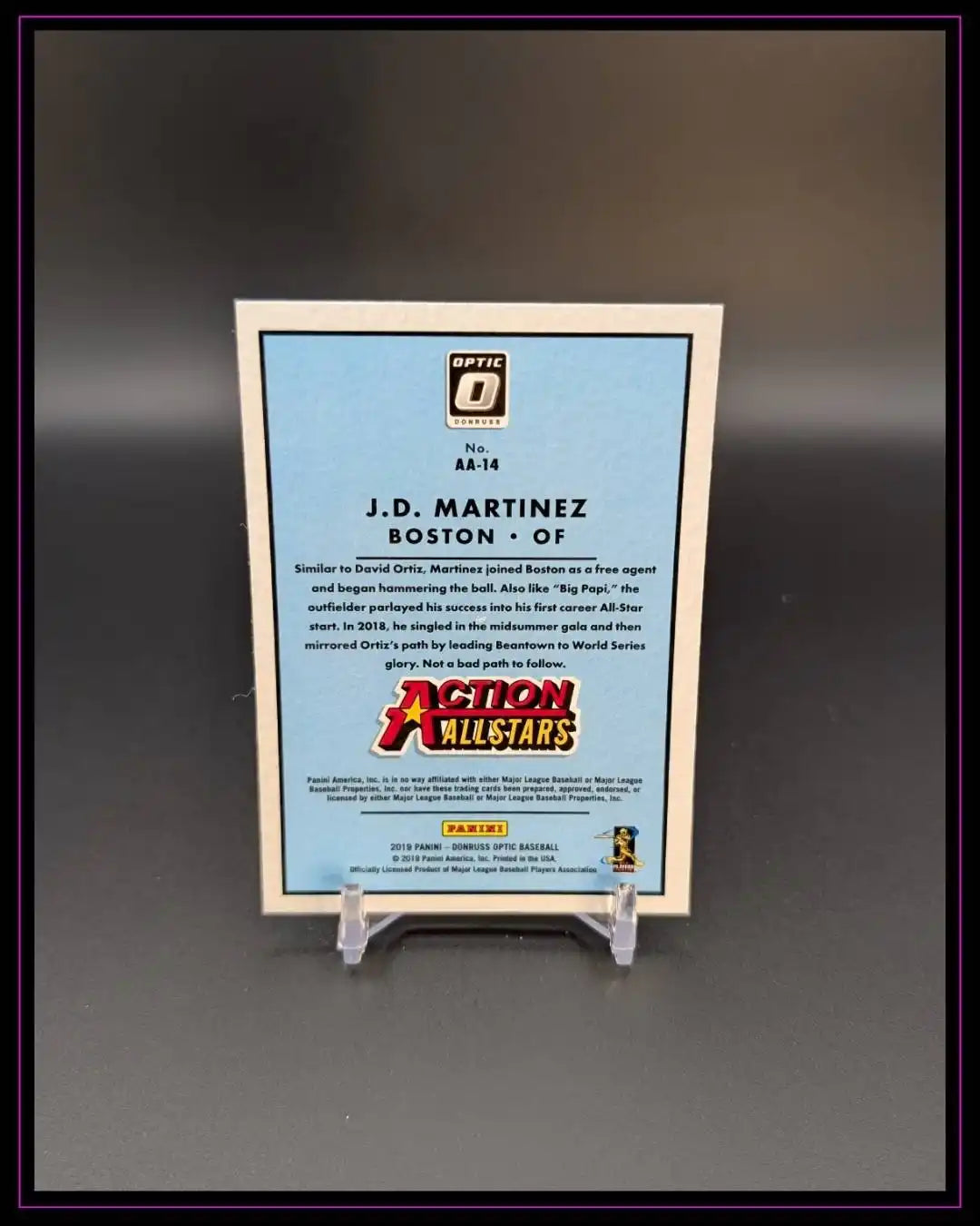 2019 Donruss Optic #AA-14 J.D. Martinez Action Allstars Holo