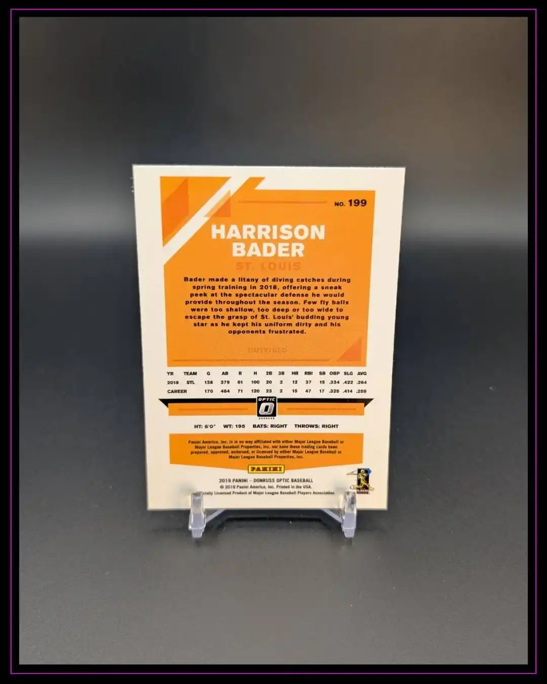 2019 Panini Donruss Optic #199 Harrison Bader