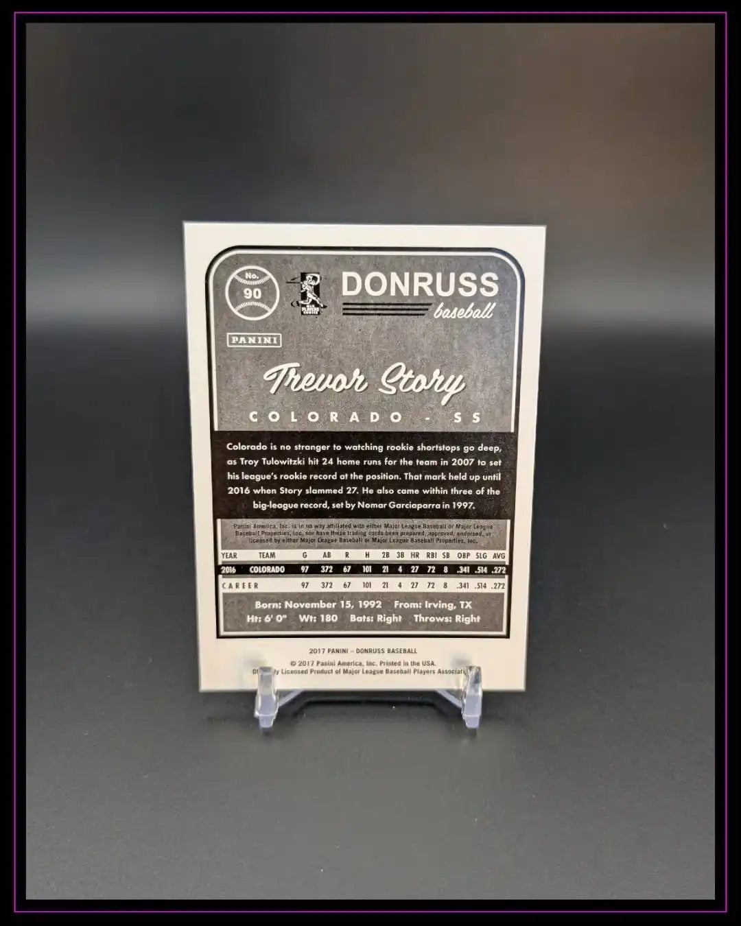 2017 Donruss #90 Trevor Story