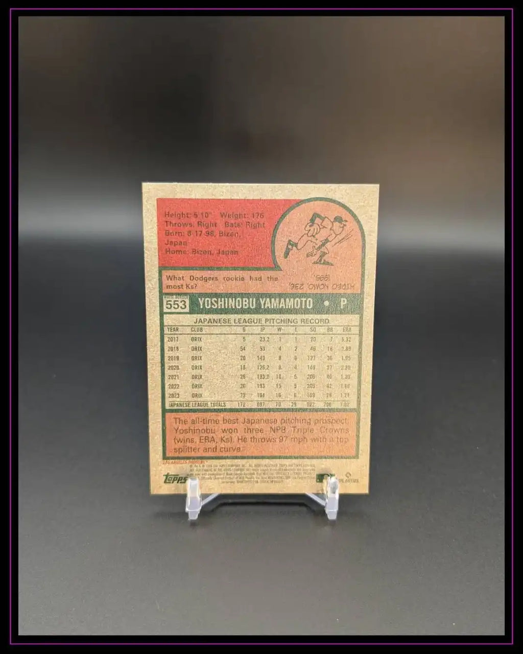 2024 Topps Heritage #553 Yoshinobu Yamamoto Green Border