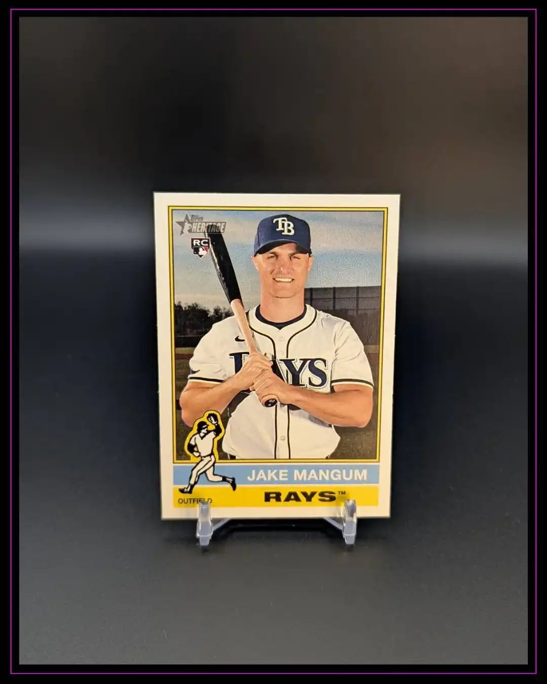 2025 Topps Heritage #693 Jake Mangum Dark Blue Border