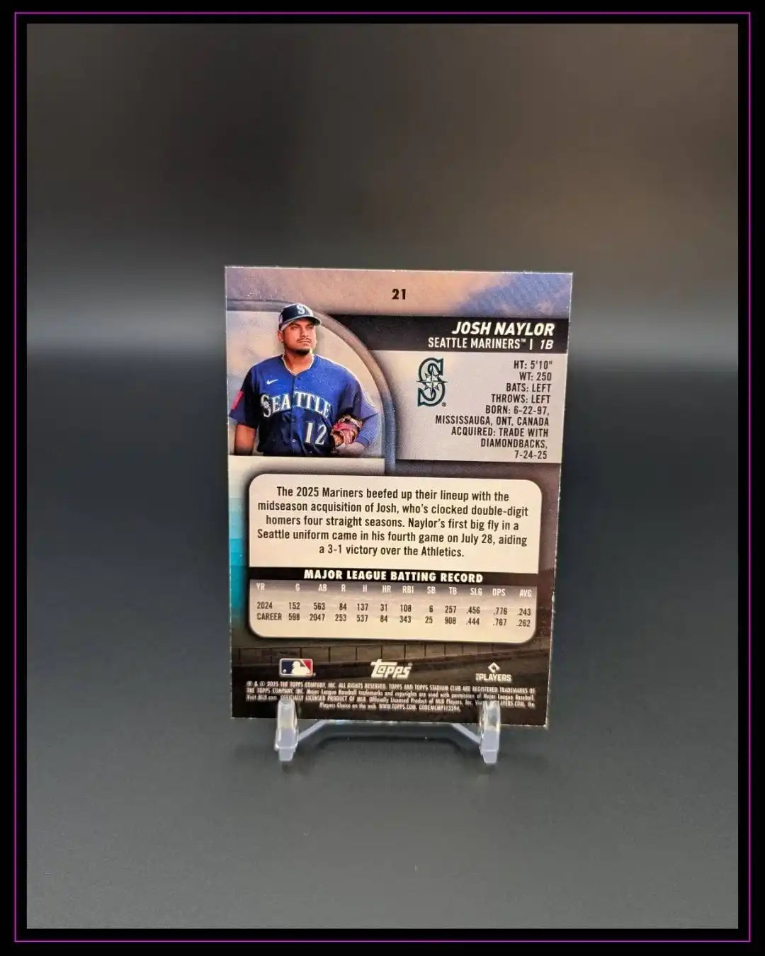 2025 Stadium Club #21 Josh Naylor Blue Foil