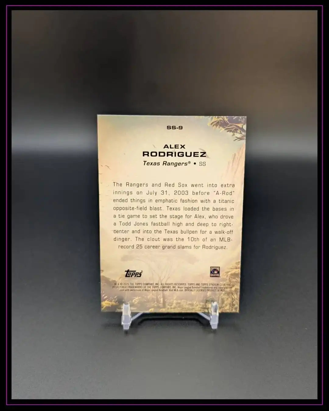 2025 Stadium Club #SS-9 Alex Rodriguez Savage Sluggers