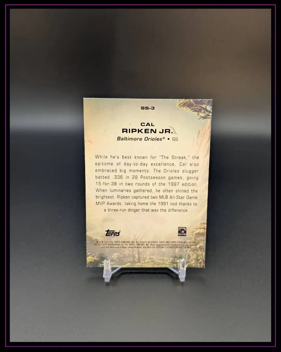 2025 Stadium Club #SS-3 Cal Ripken Jr. Savage Sluggers