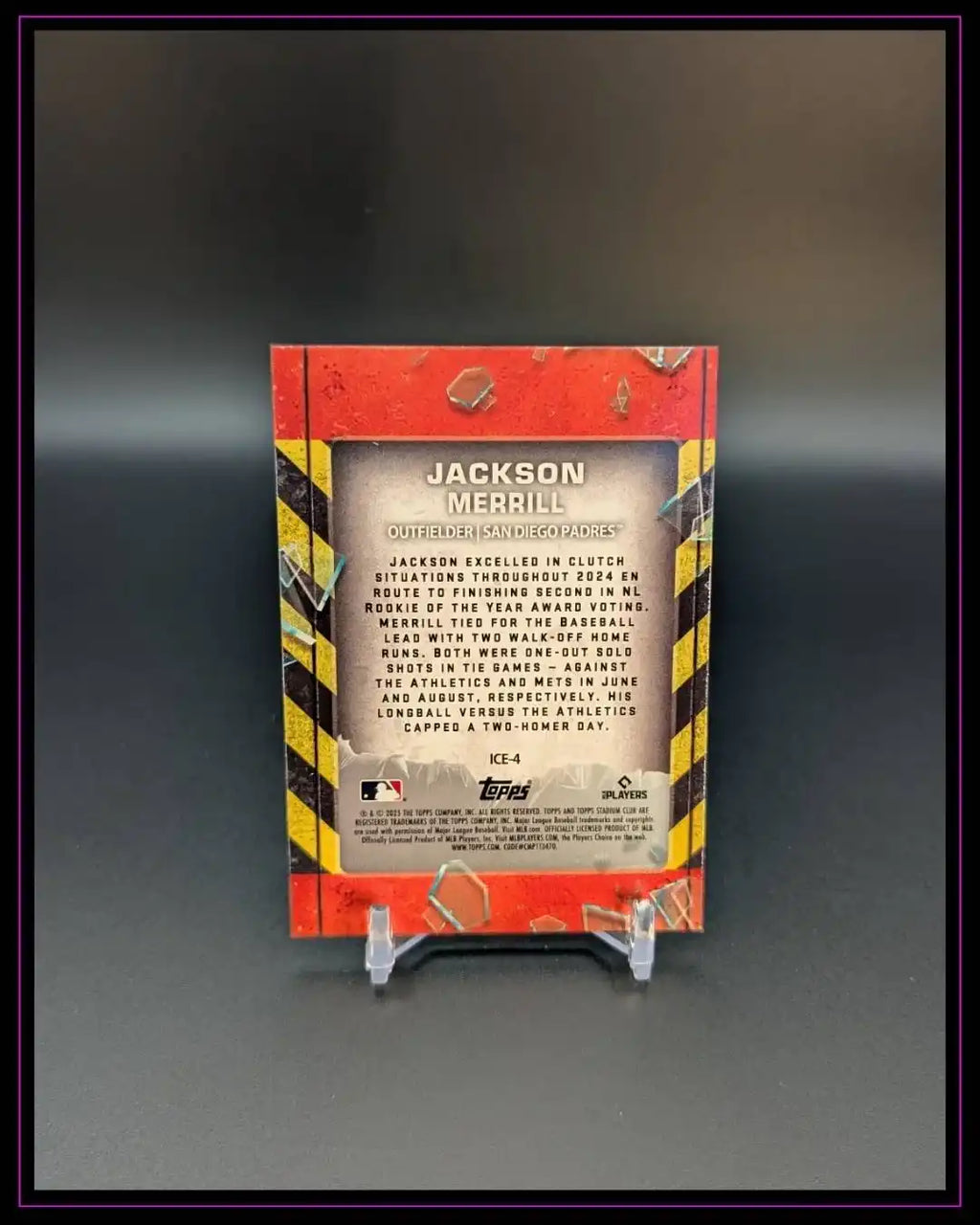 2025 Stadium Club #ICE-4 Jackson Merrill In Case of Emergency