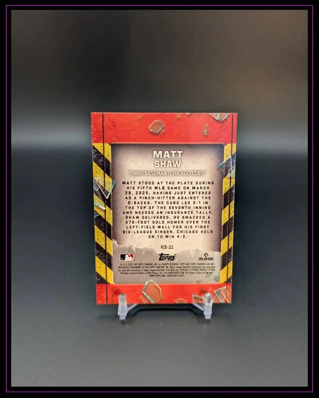 2025 Stadium Club #ICE-22 Matt Shaw In Case of Emergency