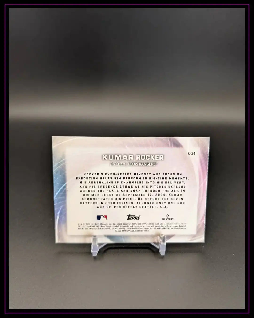 2025 Stadium Club #C-24 Kumar Rocker Concentration