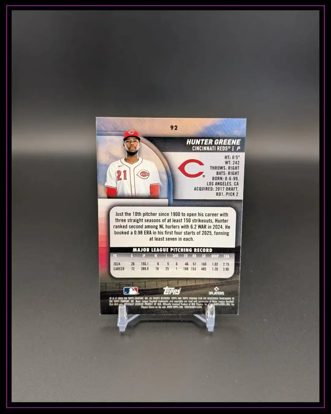 2025 Stadium Club #92 Hunter Greene Sepia