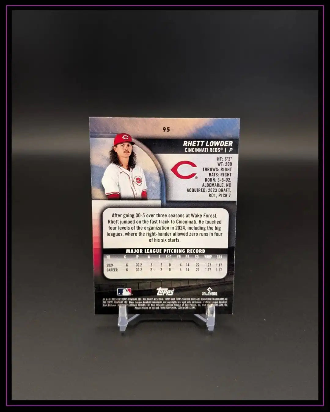 2025 Stadium Club #95 Rhett Lowder Sepia