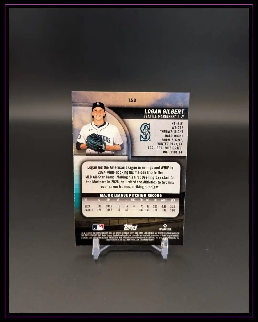 2025 Stadium Club #158 Logan Gilbert Light Blue Foil