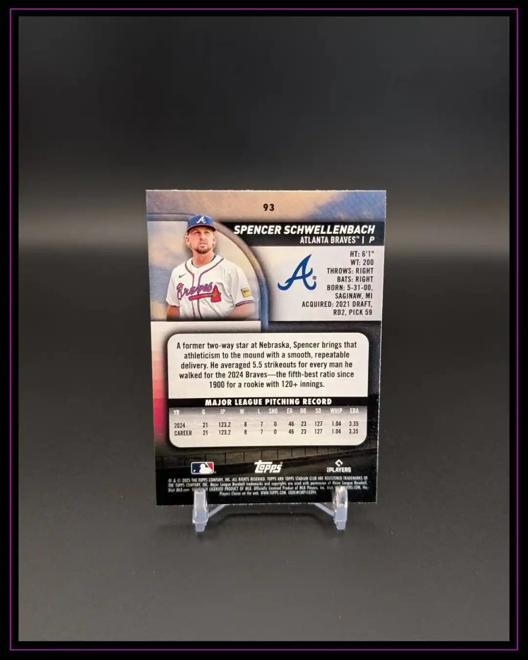 2025 Stadium Club #93 Spencer Schwellenbach Light Blue Foil