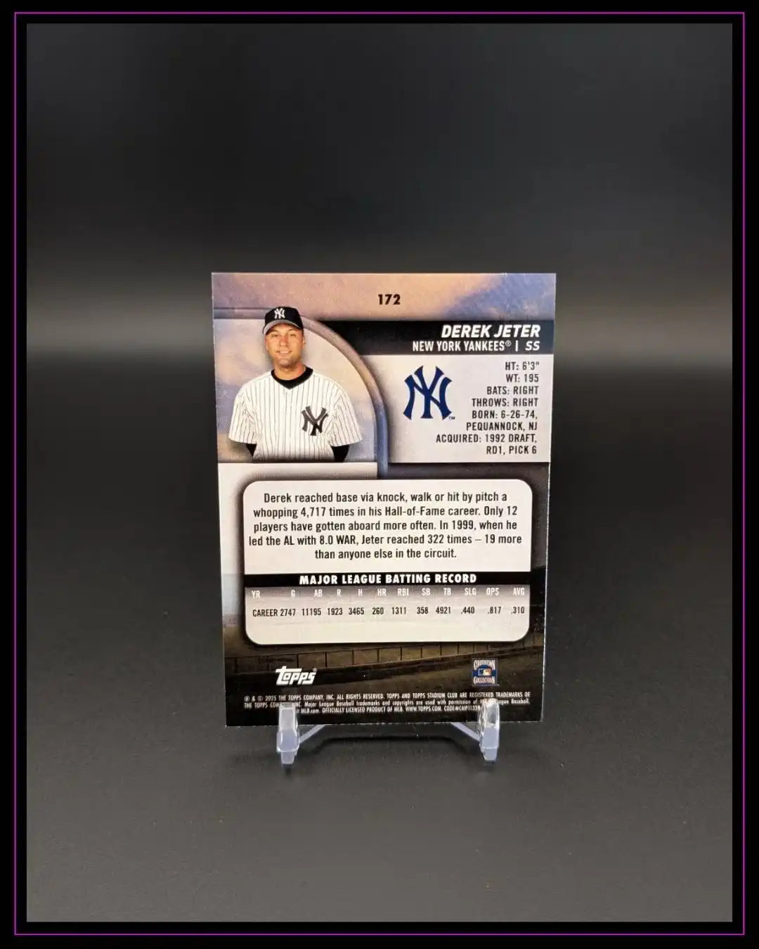 2025 Stadium Club #172 Derek Jeter Red Foil