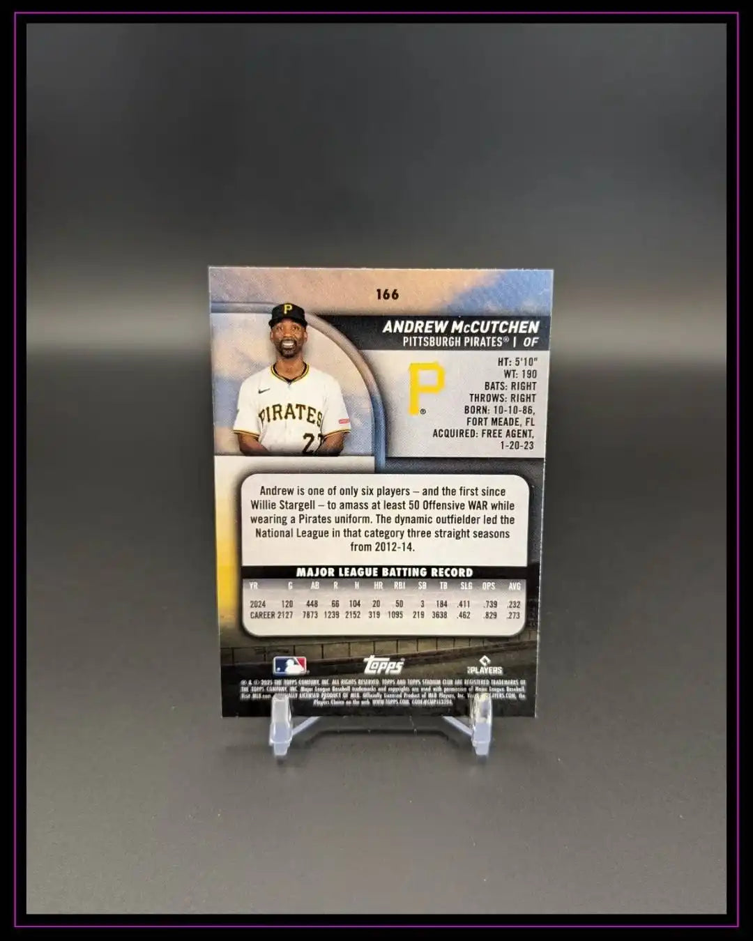 2025 Stadium Club #166 Andrew McCutchen Red Foil