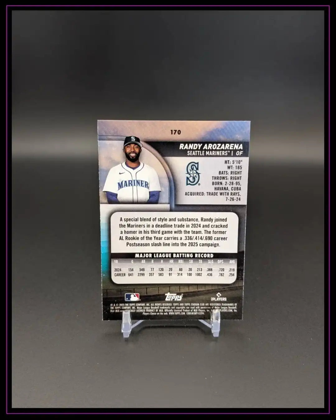 2025 Stadium Club #170 Randy Arozarena Red Foil