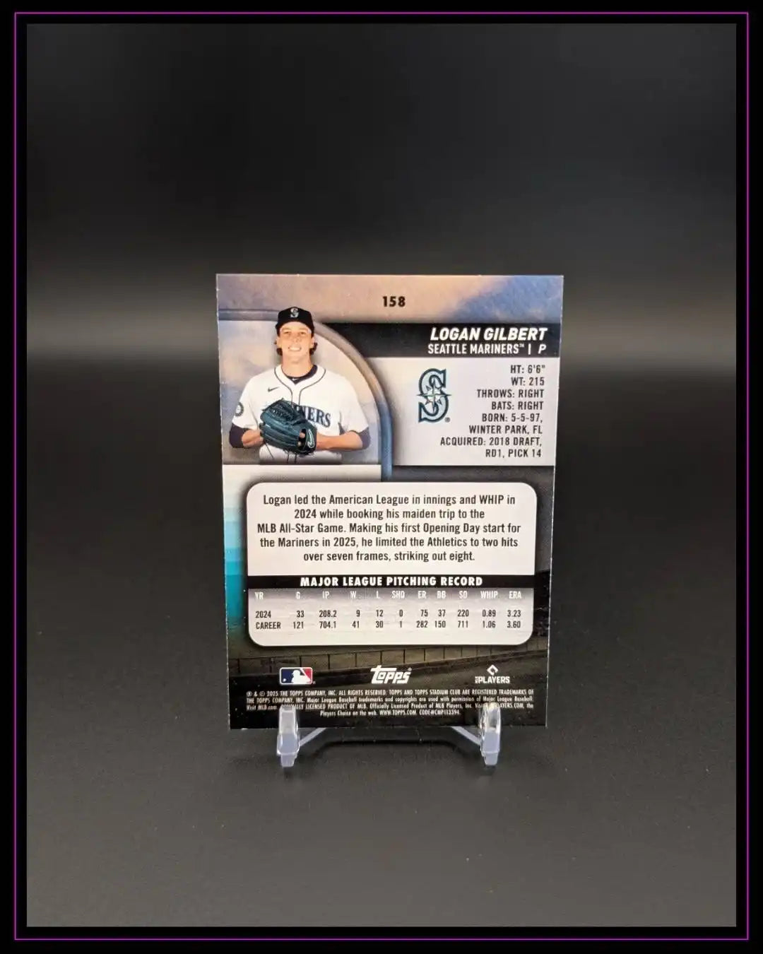 2025 Stadium Club #158 Logan Gilbert Red Foil