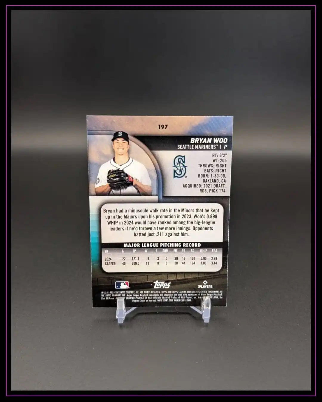 2025 Stadium Club #197 Bryan Woo Red Foil