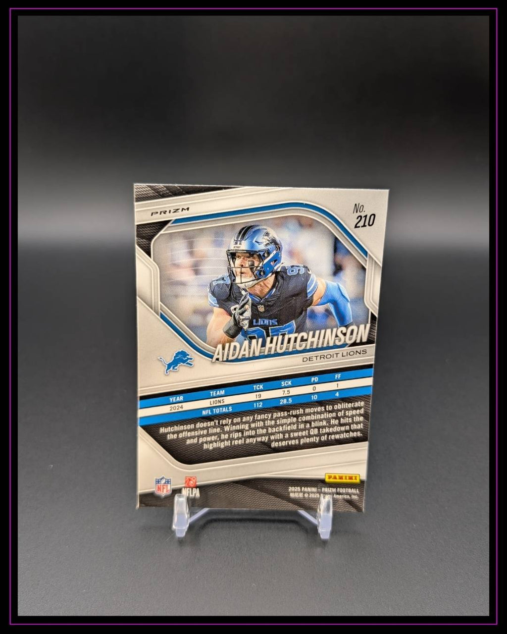 2025 Panini Prizm #210 Aidan Hutchinson Lazer