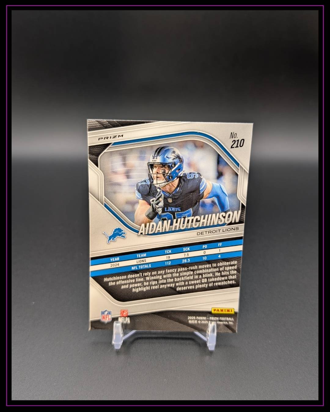 2025 Panini Prizm #210 Aidan Hutchinson Lazer