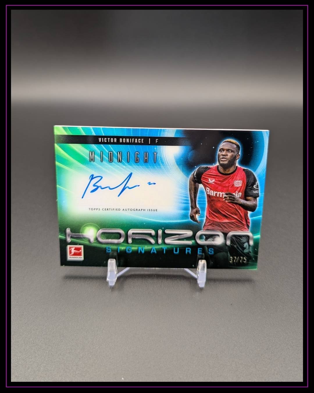 2024-25 Topps Midnight Bundesliga #HS-VB Victor Boniface Horizon Signatures /75
