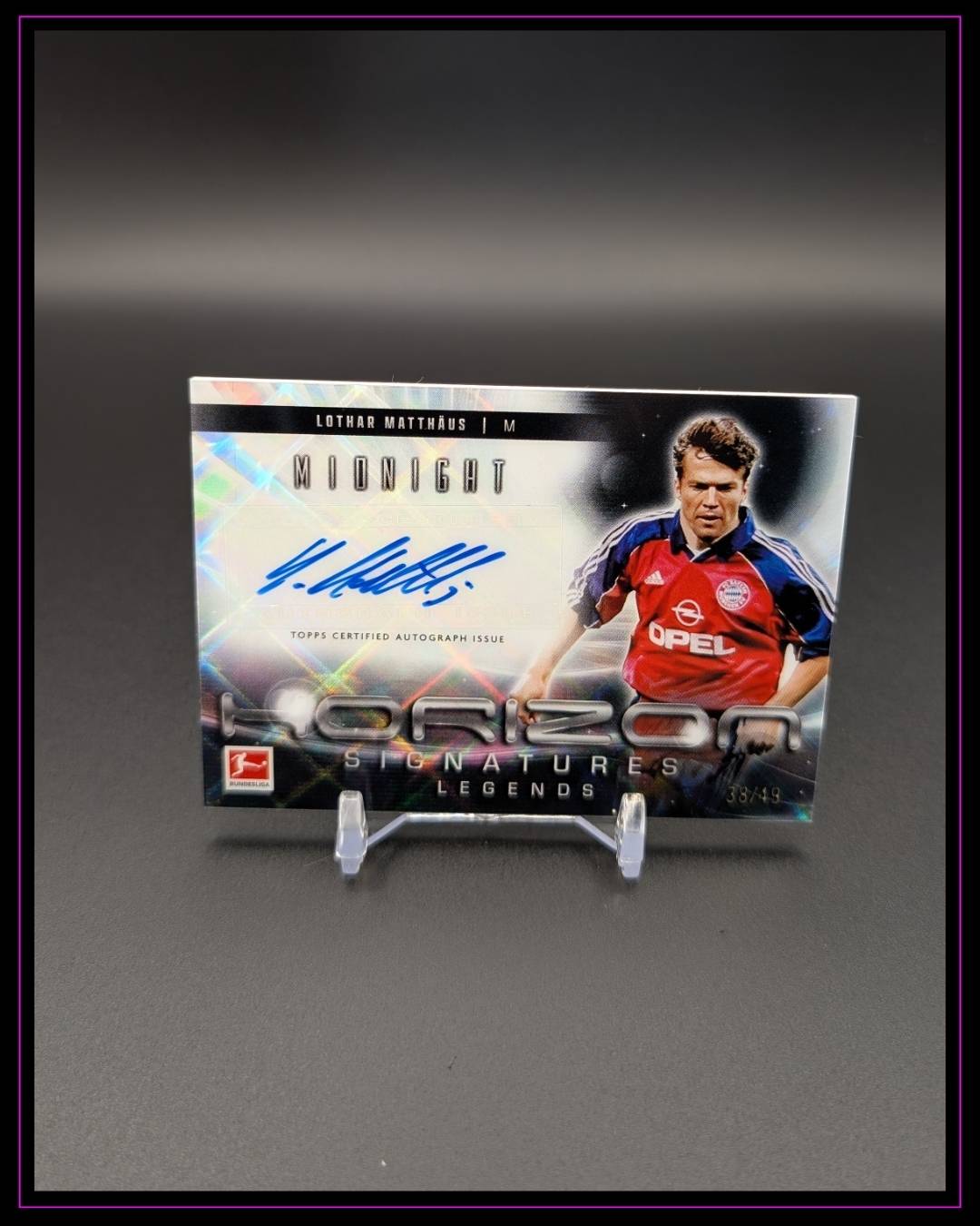 24-25 Topps Midnight Buli Lothar Matthäus Horizon Signatures Moon Beam /49