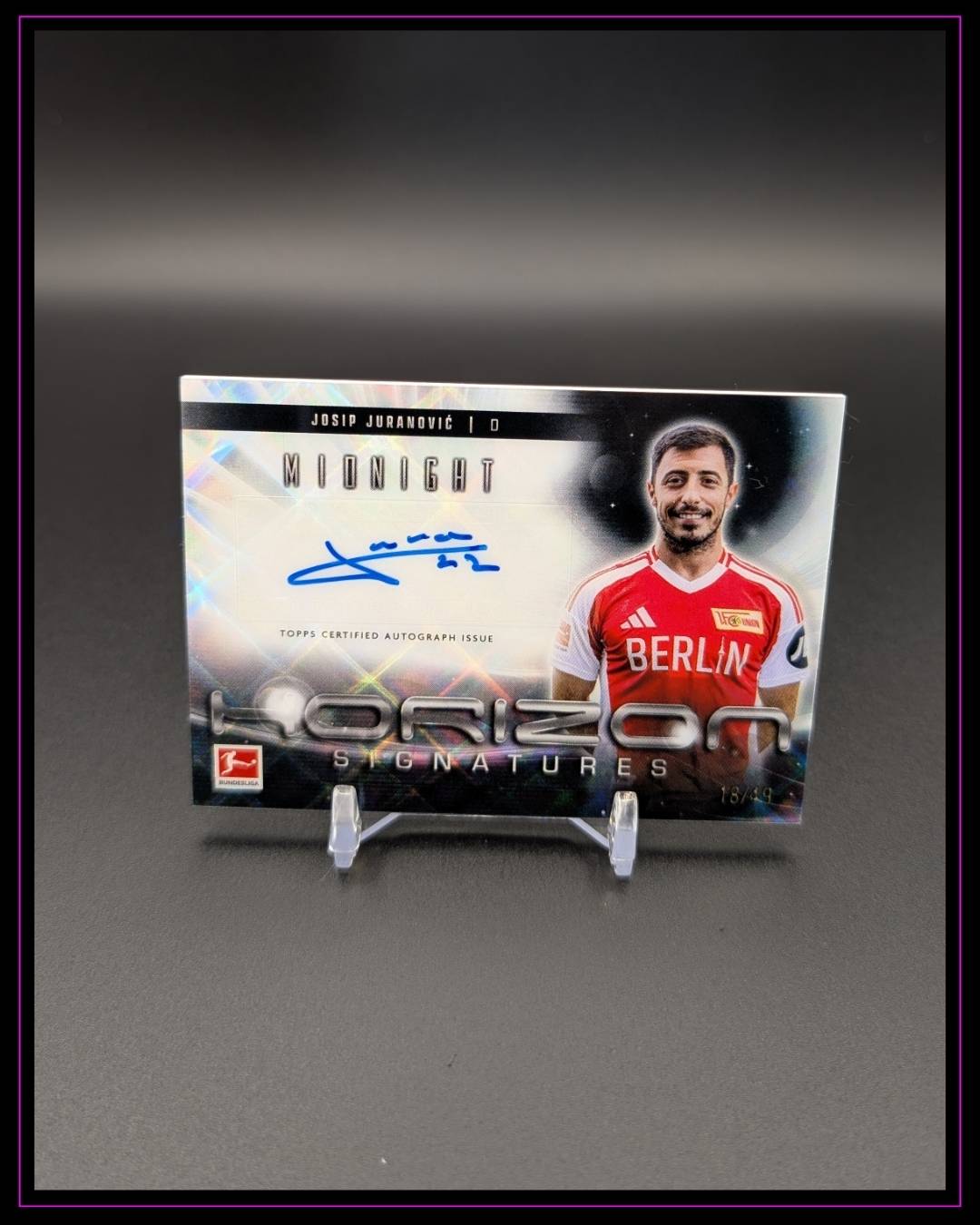 24-25 Topps Midnight Buli Josip Juranović Horizon Signatures Moon Beam /49