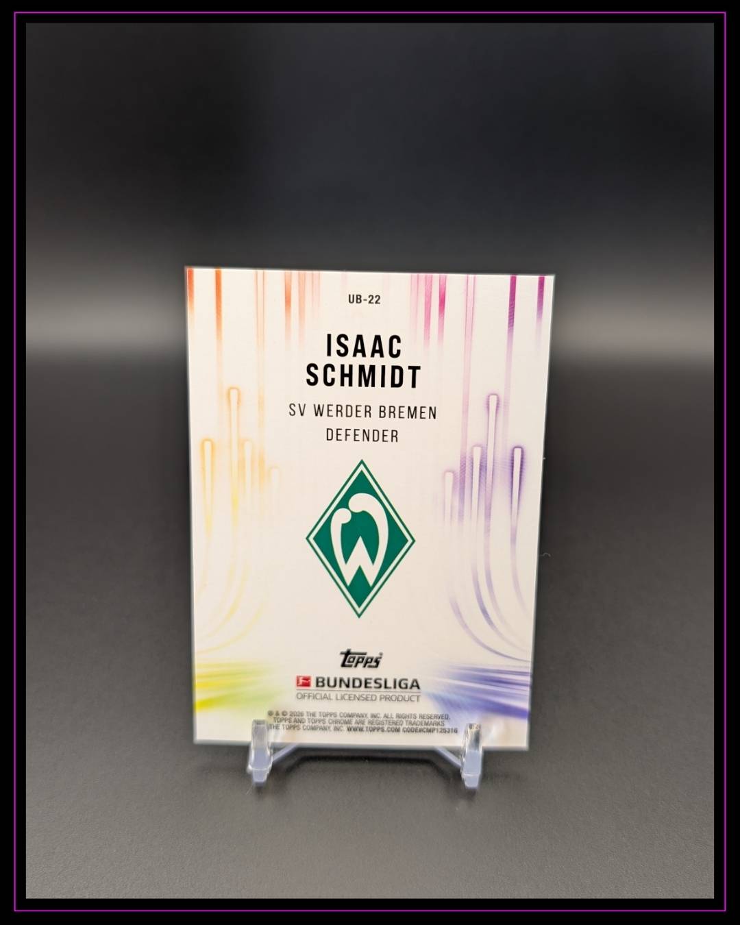 2025-26 Topps Chrome Bundesliga #UB-22 Isaac Schmidt Ultrabeam