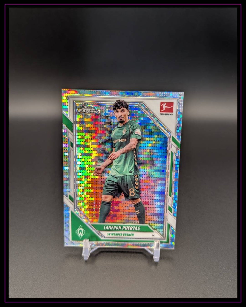 2025-26 Topps Chrome Bundesliga #15 Cameron Puertas Pulsar Refractor