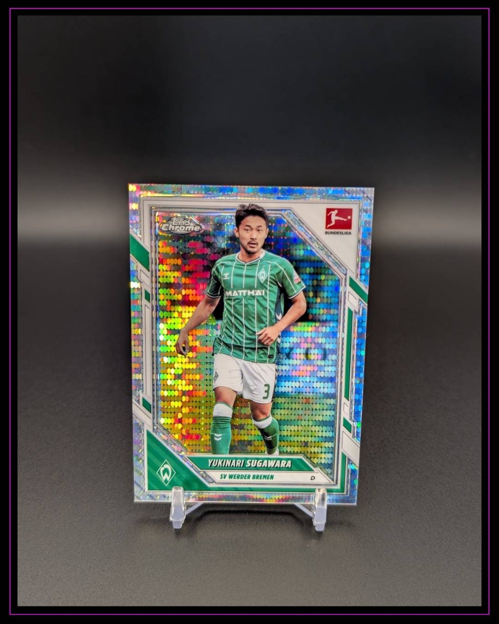 2025-26 Topps Chrome Bundesliga #12 Yukinari Sugawara Pulsar Refractor