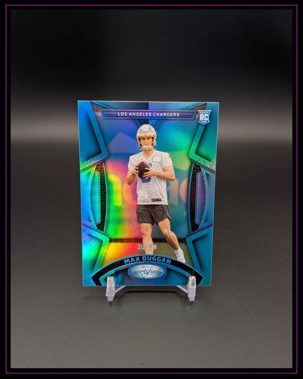 2023 Panini Certified #167 Max Duggan Mirror Teal /50